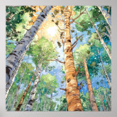 フォレストウォーター絵を描カラーズアートプリント ポスター (正面)