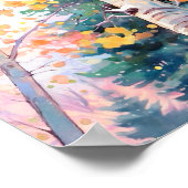 フォレストウォーター絵を描カラーズアートプリント ポスター (角)