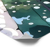 フォレストウォーター絵を描カラーズアートプリント ポスター (角)