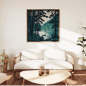 フォレストウッズ自然キャンピングノーザンランドスケープ ポスター