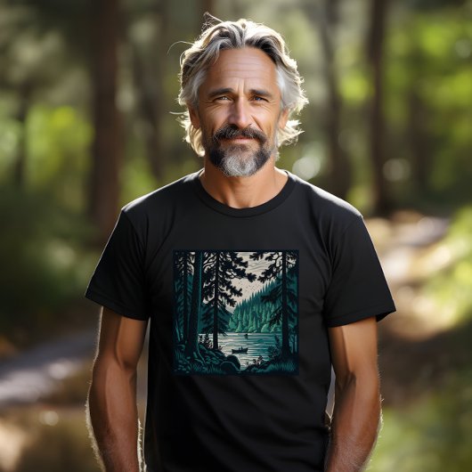 フォレストウッズ自然ヴィンテージ北部景観 Tシャツ