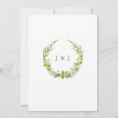 フォレストウッドウッドランドBOHO樺の木バークウッドリース 招待状 (裏面)