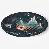 フォレストウッドスカイツリーファイアーキャンピングブライダルシャワー ペーパープレート (アングル)