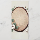 フォレストウッドユーカリ素朴コットン結婚ズメニュー メニュー (裏面)