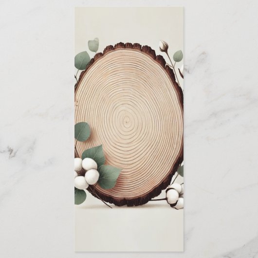 フォレストウッドユーカリ素朴コットン結婚ズメニュー メニュー (裏面)