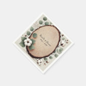 フォレストウッドユーカリ&コットン素朴ズ結婚 スタンダードカクテルナプキン (角)