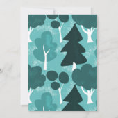 フォレストウッドランドテーマ自然ラバー招待状 招待状 (裏面)