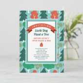 フォレストウッドランドテーマ自然ラバー  招待状 (スタンド正面)