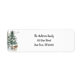 フォレストウッドランドディアパイン差出人住所 ラベル