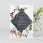 フォレストウッドランドディアホリデイブライダルシャワー 招待状 (スタンド正面)