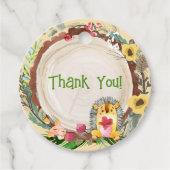 フォレストウッドランドパーソナライズされた誕生日 フェイバータグ (正面)