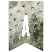 フォレストウッドランドフォト誕生日バンティング バンティングフラッグ (第3の旗)