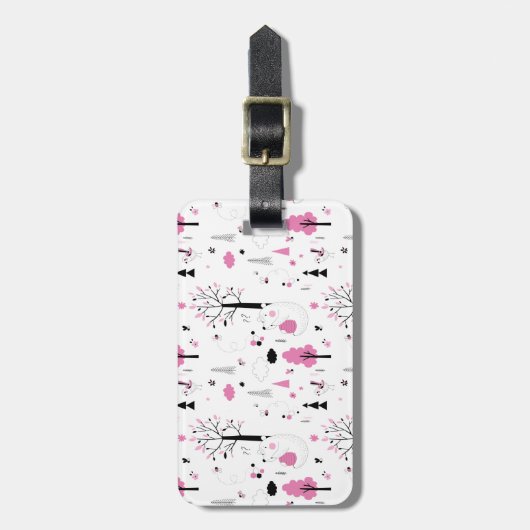 フォレストウッドランドベアービースイートハチミツ ラゲッジタグ (正面縦)