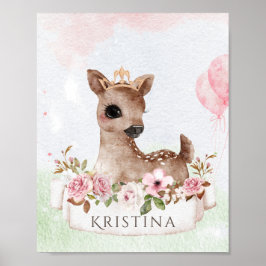 フォレストウッドランドベビーガールディアウォーター色名 ポスター