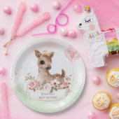 フォレストウッドランドベビーガールディアウォーター色 ペーパープレート (パーティー)