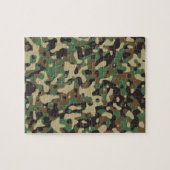 フォレストウッドランド軍隊カモフラージュ ジグソーパズル (横)