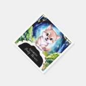 フォレストウルフカラフルベビーシャワー紙 スタンダードカクテルナプキン (角)