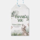 フォレストウルフベビーシャワーギフトラベル ギフトタグ (正面)