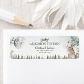 フォレストウルフベビーシャワー住所 シール (インサイチュ)