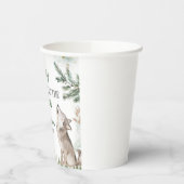 フォレストウルフベビーシャワー紙カップ 紙コップ (左)
