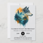 フォレストウ鮮やかオフ誕生日 招待状 (正面)