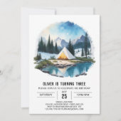 フォレストエクスプローラーキッズ誕生日招待状 招待状 (正面)