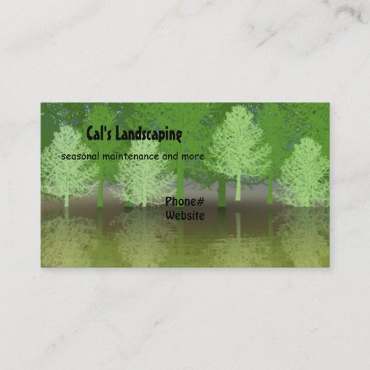 フォレストオブツリーズ造園デザイン 名刺 (正面)