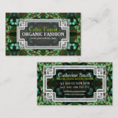 フォレストオーガニックグリーン金ゴールドケルトの名刺 名刺 (正面/裏面)