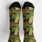 フォレストカモフラージュ軍隊パターン ソックス (上部)