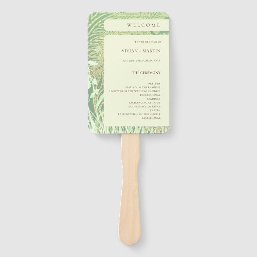 フォレストカントリーサイドランドスケープ結婚式 プログラム ハンドファン (正面)