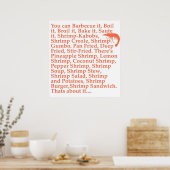 フォレストガンプエビ引用文 ポスター (キッチン)