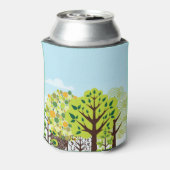 フォレストガーデンモダンアートグリーン自然モノグラム 缶クーラー (缶裏面)