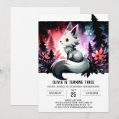 フォレストキッズウルフ誕生日 招待状 (正面/裏面)