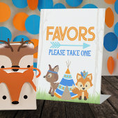 フォレストキツネとディアウッドランドパーティーの好意 台座サイン