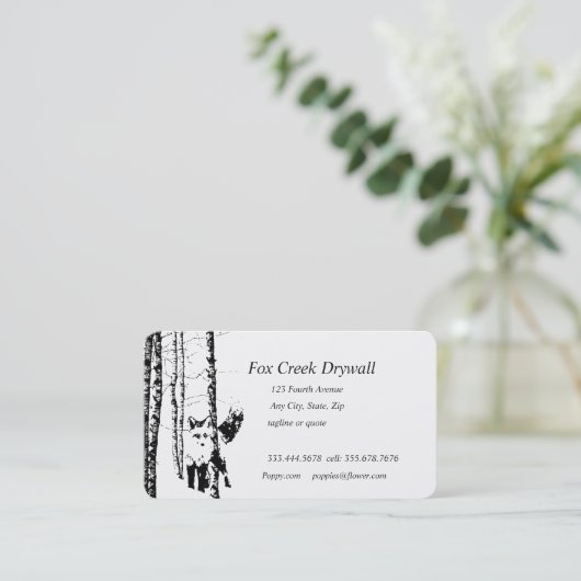 フォレストキツネクリークドライアウカスタムル名刺 名刺 (スタンド正面)