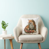 フォレストキツネ刺繍 クッション (椅子)