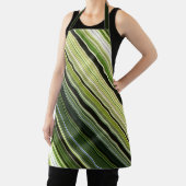 フォレストキャノピーグリーンアンドクリームストライプ エプロン (インサイチュ)