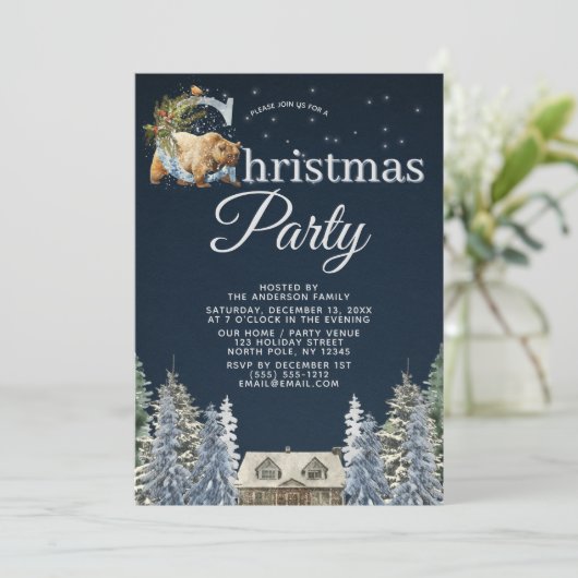 フォレストキャビン素朴ベアスターズクリスマスパーティー 招待状 (スタンド正面)