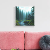 フォレストキャビン キャンバスプリント (インサイチュ (リビング))