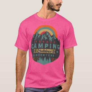 フォレストキャンプ自然ハイキングアドベンチャーラブキャンプV Tシャツ