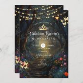 フォレストキンセアニラ15アノスフラワーズ金ゴールド 招待状 (正面/裏面)