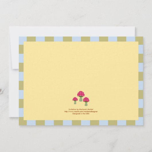 フォレストクリッターズベビーシャワー招待状 招待状 (裏面)