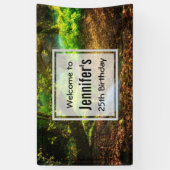 フォレストクリークビューティフル自然フォトウェルカム 横断幕 (縦)