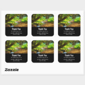 フォレストクリークビューティフル自然フォト誕生日 スクエアシール (シート)