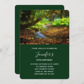 フォレストクリークビューティフル自然ランドスケープ誕生日 招待状 (正面/裏面)