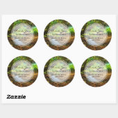 フォレストクリークビューティフル自然写真パーティー ラウンドシール (シート)