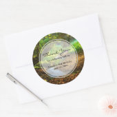 フォレストクリークビューティフル自然写真パーティー ラウンドシール (封筒)