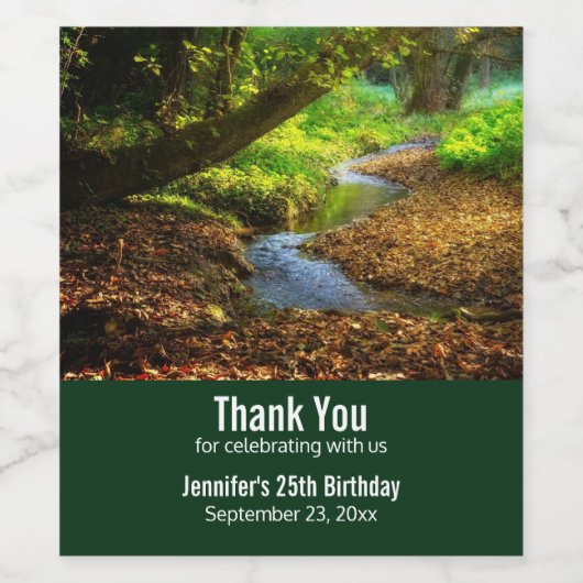 フォレストクリーク美しい自然写真ありがとう ワインラベル (シングルラベル)