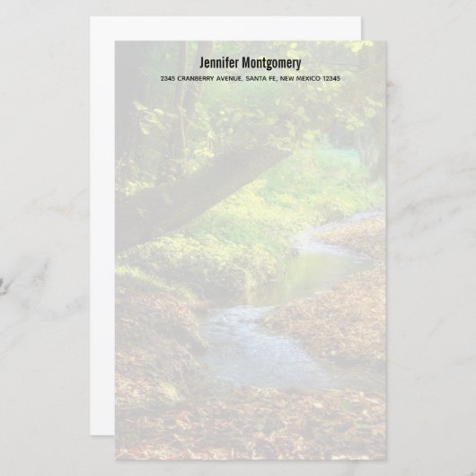 フォレストクリーク美しい自然景観写真 (正面/裏面)