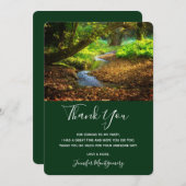 フォレストクリーク美しい自然景観写真 サンキューカード (正面/裏面)